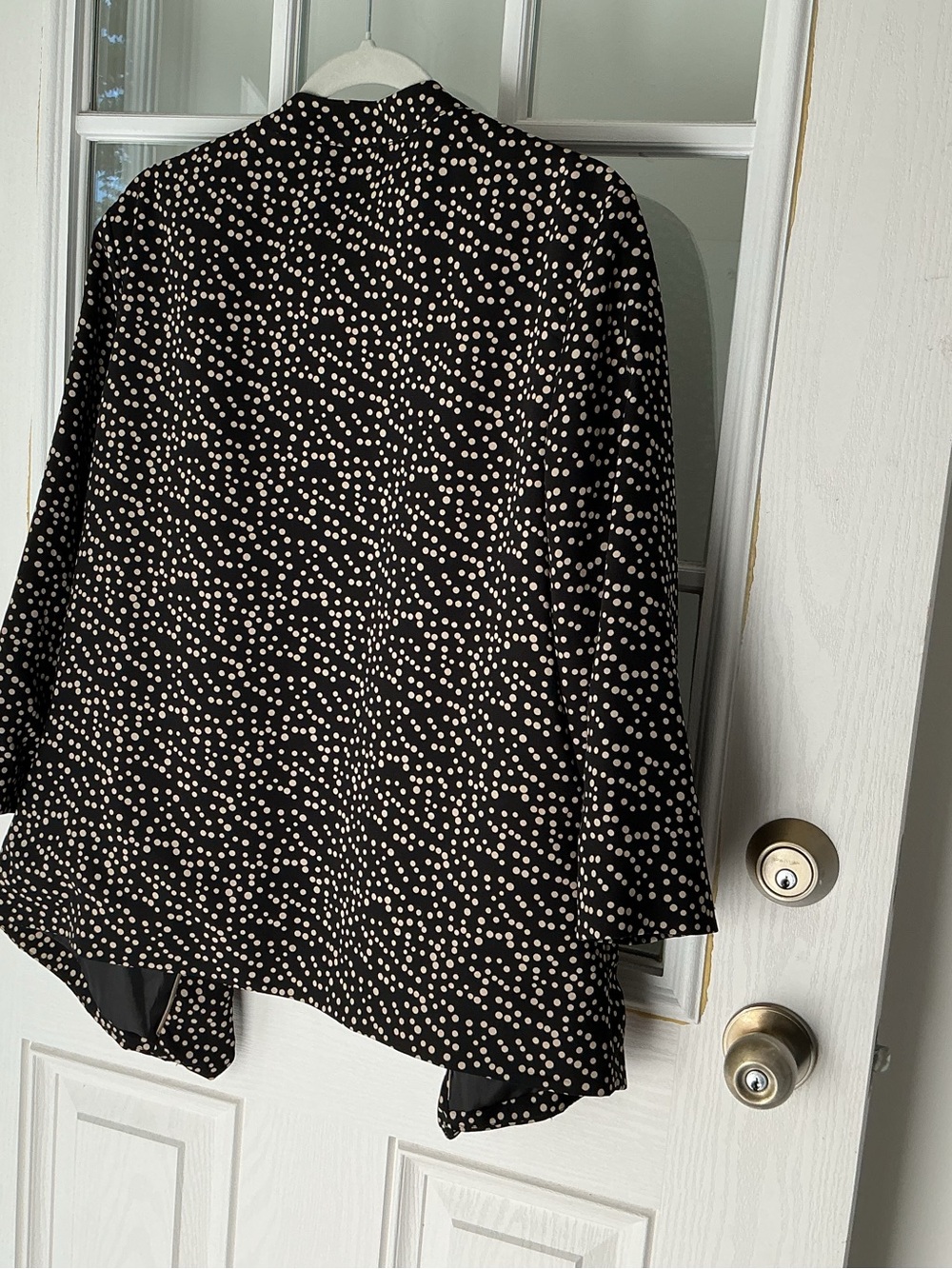 Black Blazer with Cream Dot Print - Picture 5 of 6